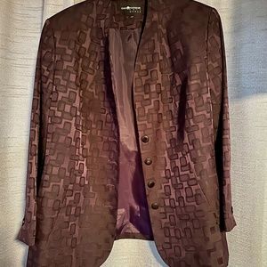 Elegant Plum Colored 2 Piece Woman's Skirt Suit